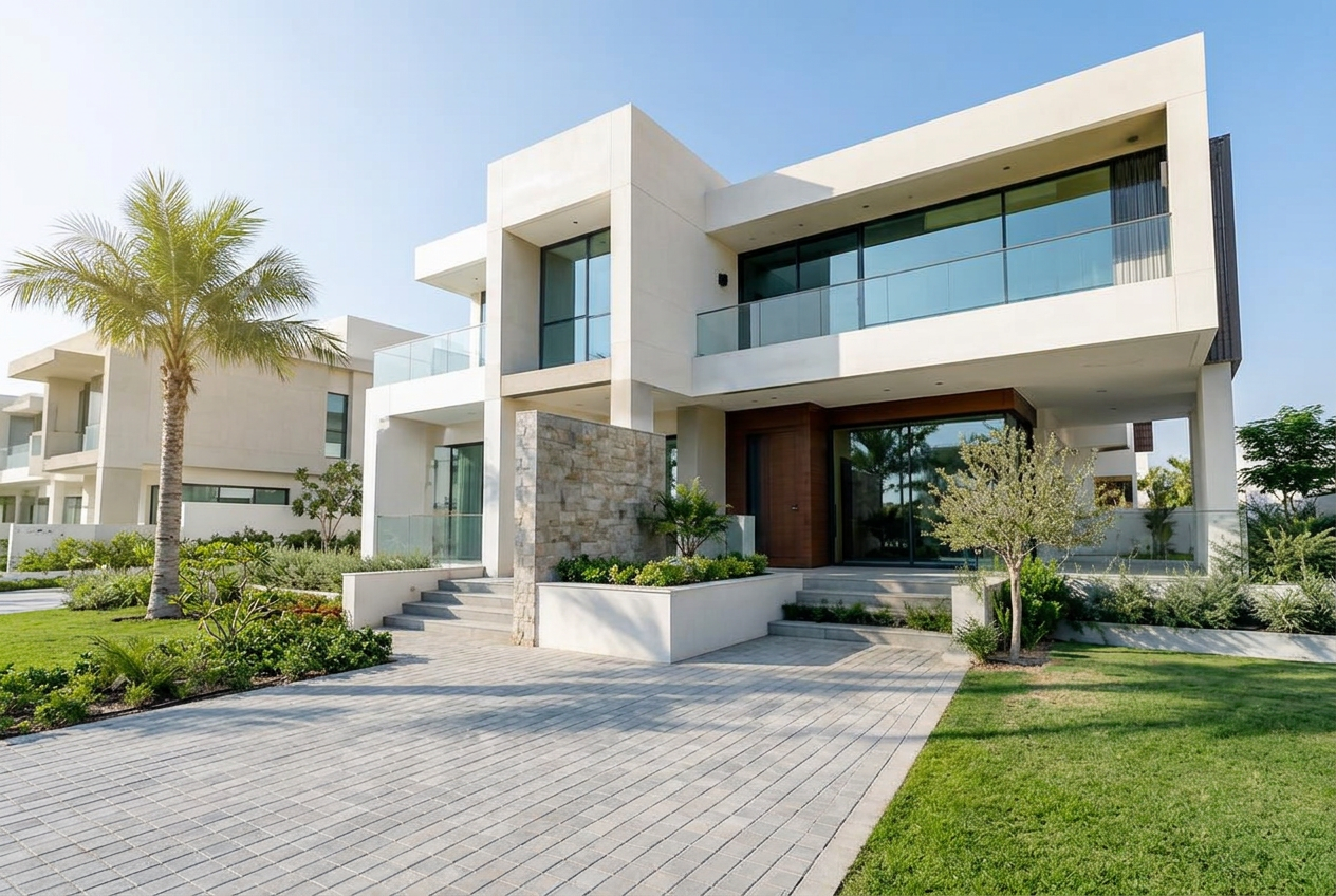 Unoccupied contemporary UAE villa under review
