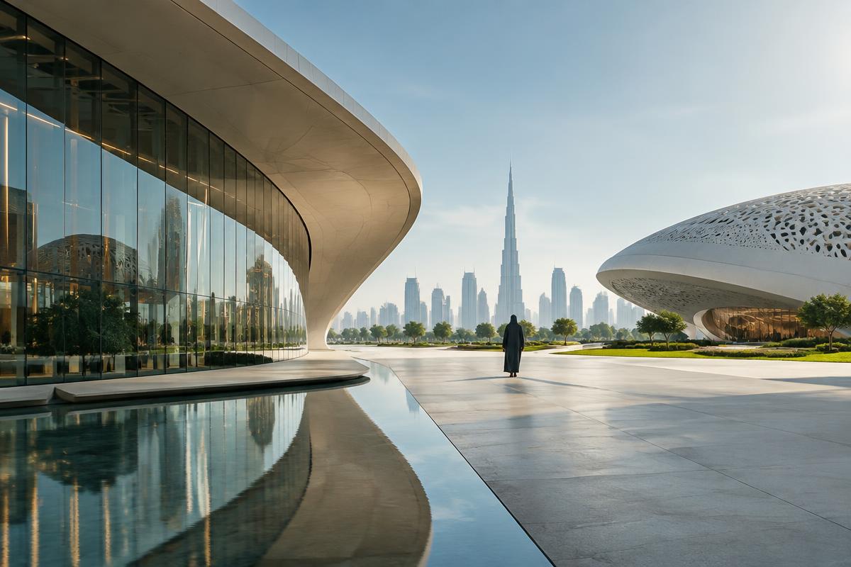 Unoccupied contemporary civic interior