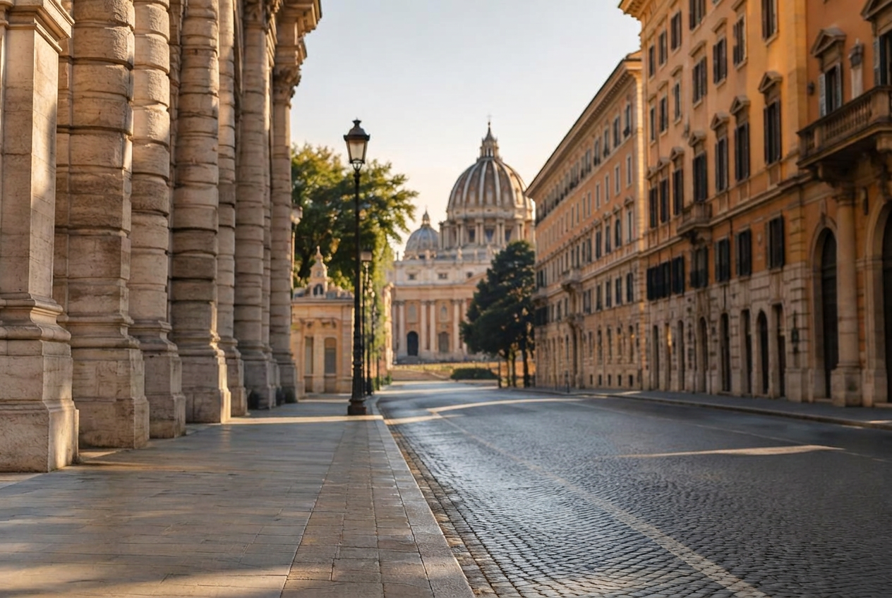 Empty historic Italian street