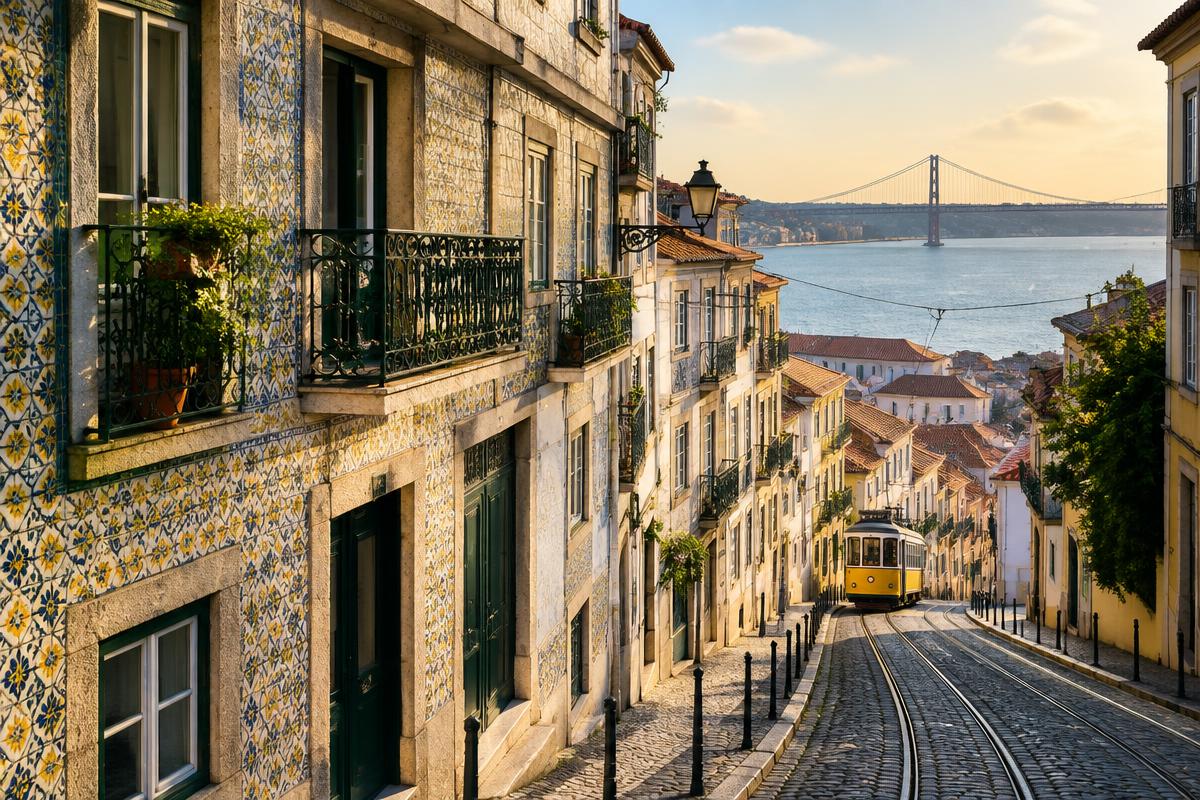 Quiet Portuguese residential street